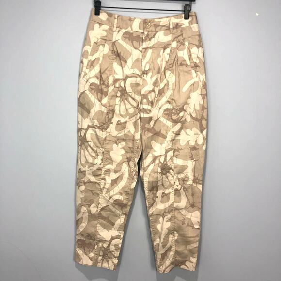 Anthropologie Frannie Linen Blend Tapered Pants Size 29 - Picture 2 of 14